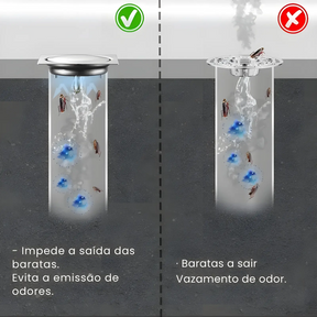 Ralo Click Inteligente 10x10 cm Inox