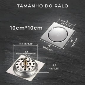 Ralo Click Inteligente 10x10 cm Inox