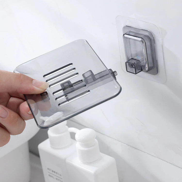 Suporte Porta Sabonete Vazado Transparente Parede Banheiro