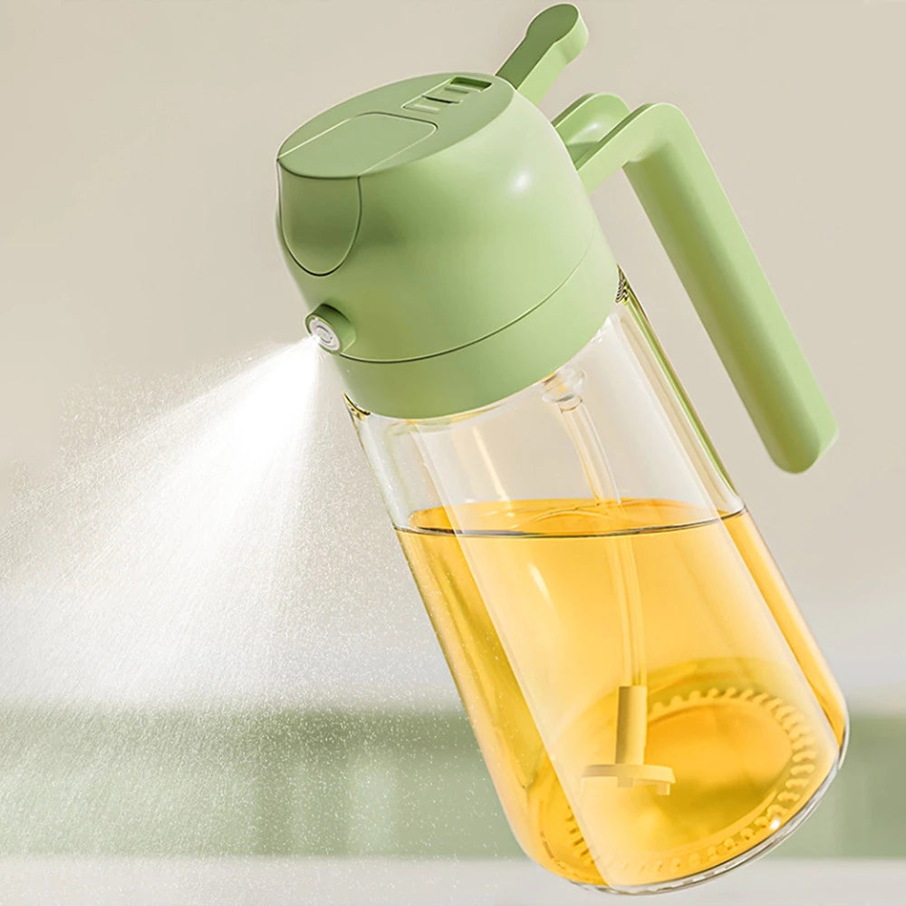 Spray Borrifador para Azeite e Óleo Antirrespingo - Porta Azeite de Vidro 470ml