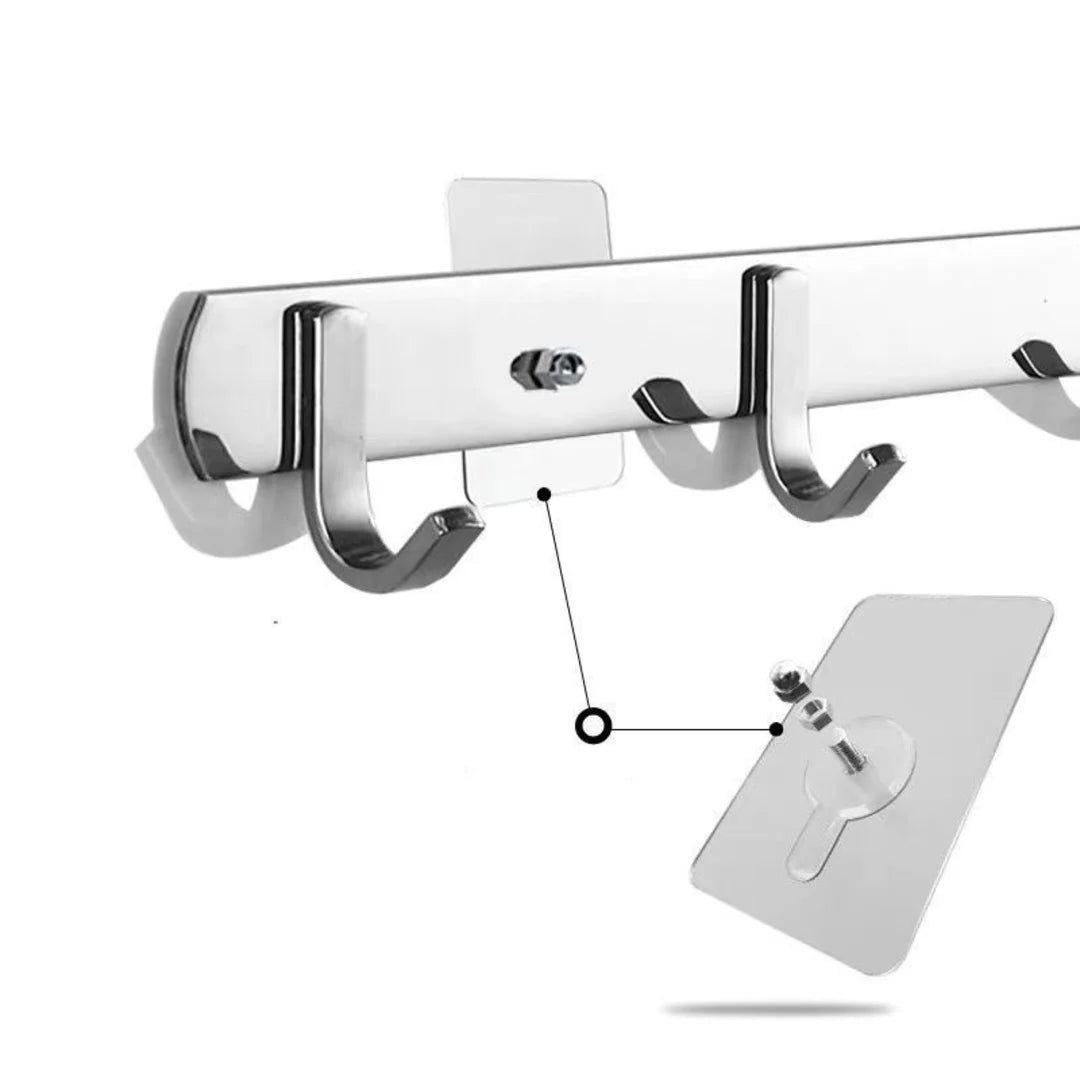 Porta Toalha Banheiro Duplo Aço Inox