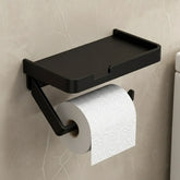 Suporte Banheiro Porta Papel Higiênico Metal Preto