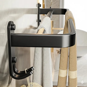 Toalheiro Banheiro Premium Sem Furos Preto