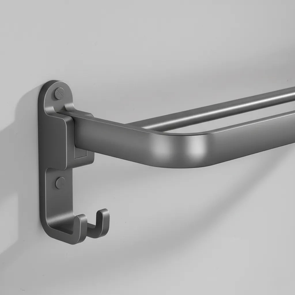 Instalação fácil e sem perfuração para toalheiro de parede
