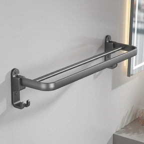 Toalheiro banheiro premium sem furos na cor cinza